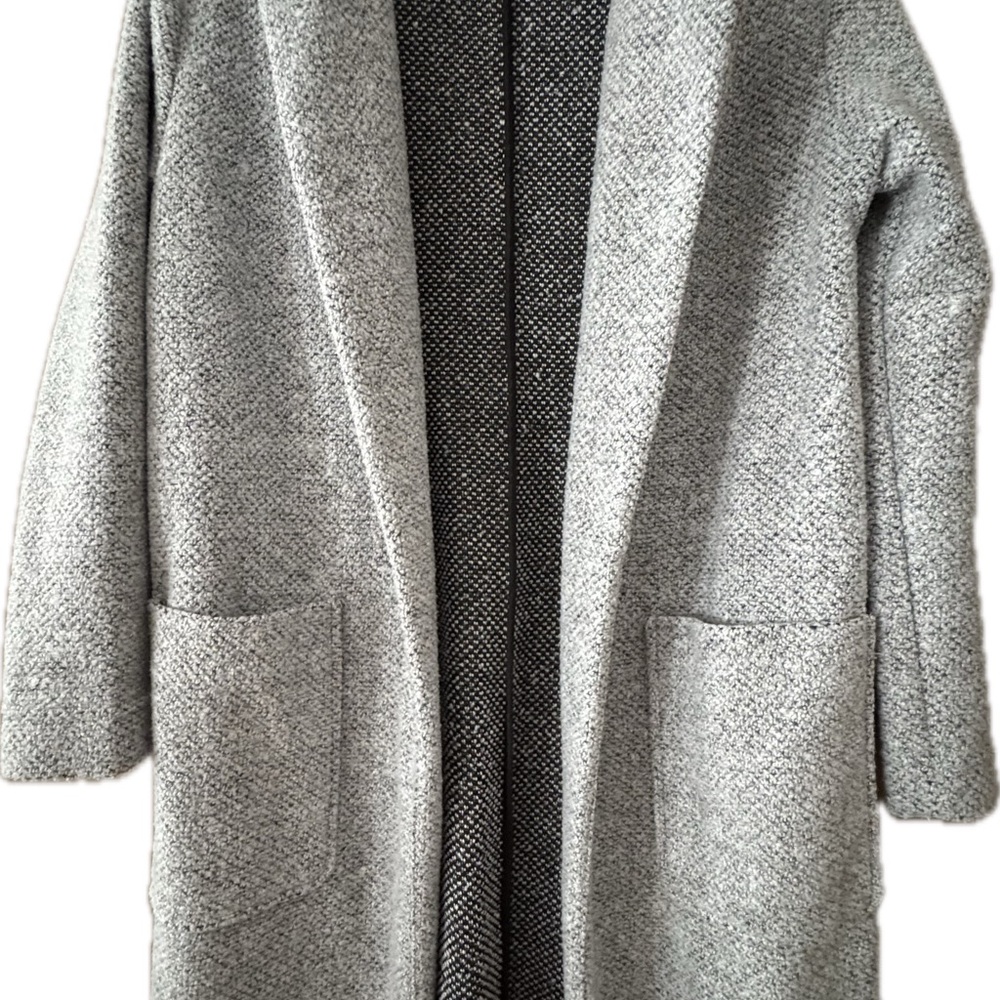 Gray Open Front long Cardigan/coat